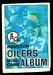 1969 Topps Mini-Card Albums Houston Oilers