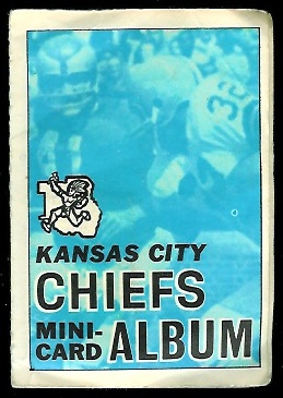 Kansas City Chiefs 1969 Topps Mini-Card Albums football card