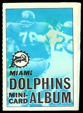 Miami Dolphins 1969 Topps Mini-Card Albums football card