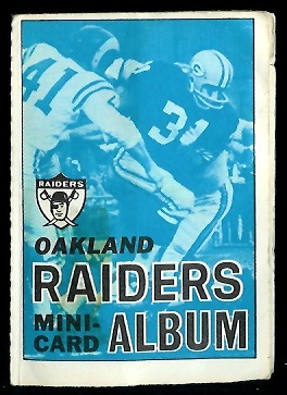 Oakland Raiders 1969 Topps Mini-Card Albums football card