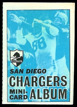 San Diego Chargers 1969 Topps Mini-Card Albums football card