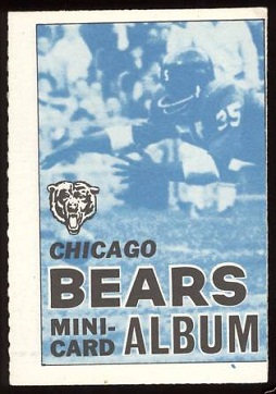 Chicago Bears 1969 Topps Mini-Card Albums football card Chicago Bears 1969 Topps Mini-Card Albums football card