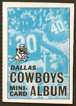 Dallas Cowboys 1969 Topps Mini-Card Albums football card Dallas Cowboys 1969 Topps Mini-Card Albums football card