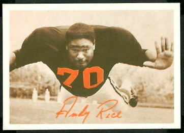 Andy Rice 1969 Tresler Comet Bengals football card Andy Rice 1969 Tresler Comet Bengals football card