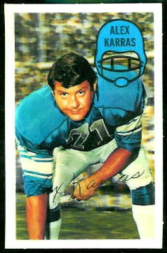 Alex Karras 1970 Kelloggs football card