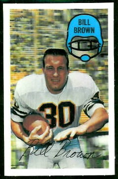 Bill Brown 1970 Kelloggs football card