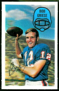 Bob Griese 1970 Kelloggs football card Bob Griese 1970 Kelloggs football card