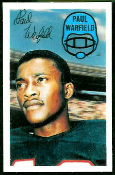 Paul Warfield 1970 Kelloggs football card