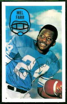 Mel Farr 1970 Kelloggs football card