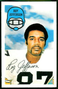 Roy Jefferson 1970 Kelloggs football card