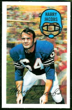 Harry Jacobs 1970 Kelloggs football card