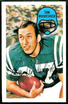 Tom Woodeshick 1970 Kelloggs football card