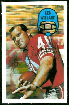 Ken Willard 1970 Kelloggs football card