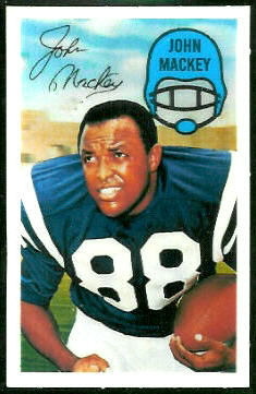 John Mackey 1970 Kelloggs football card