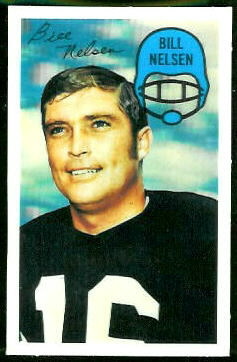 Bill Nelsen 1970 Kelloggs football card