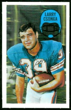 Larry Csonka 1970 Kelloggs football card Larry Csonka 1970 Kelloggs football card