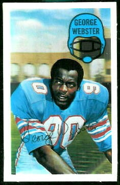 George Webster 1970 Kelloggs football card George Webster 1970 Kelloggs football card