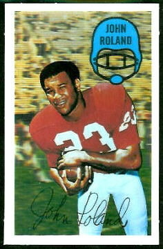 Johnny Roland 1970 Kelloggs football card Johnny Roland 1970 Kelloggs football card