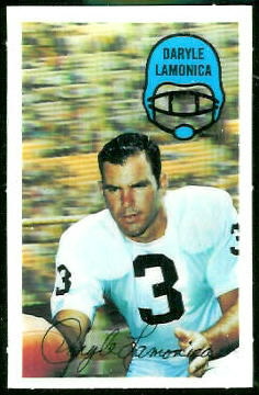 Daryle Lamonica 1970 Kelloggs football card