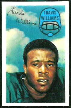 Travis Williams 1970 Kelloggs football card Travis Williams 1970 Kelloggs football card