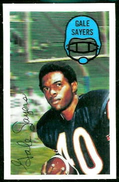 Gale Sayers 1970 Kelloggs football card