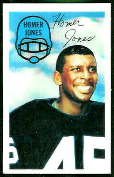 Homer Jones 1970 Kelloggs football card