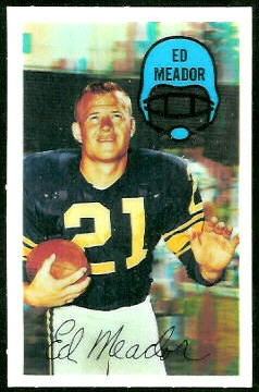 Ed Meador 1970 Kelloggs football card