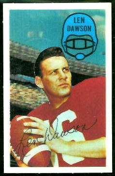 Len Dawson 1970 Kelloggs football card