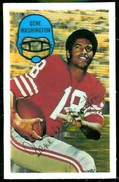 Gene Washington 1970 Kelloggs football card