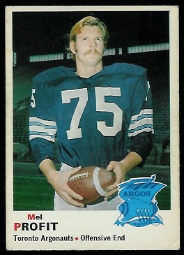 Mel Profit 1970 O-Pee-Chee CFL football card