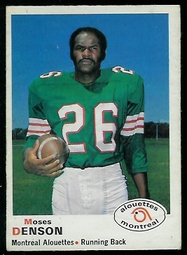 Moses Denson 1970 O-Pee-Chee CFL football card