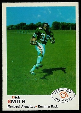 Dick Smith 1970 O-Pee-Chee CFL football card Dick Smith 1970 O-Pee-Chee CFL football card