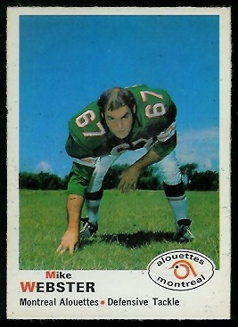 Mike Webster 1970 O-Pee-Chee CFL football card