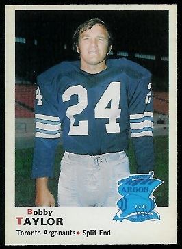 Bobby Taylor 1970 O-Pee-Chee CFL football card