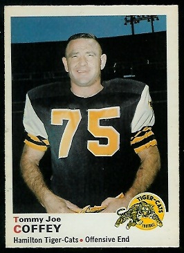 Tommy Joe Coffey 1970 O-Pee-Chee CFL football card