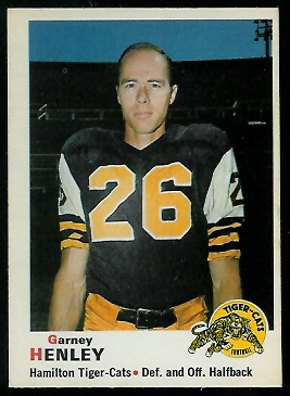 Garney Henley 1970 O-Pee-Chee CFL football card