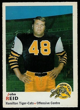 John Reid 1970 O-Pee-Chee CFL football card