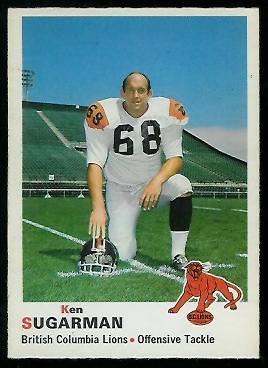 Ken Sugarman 1970 O-Pee-Chee CFL football card