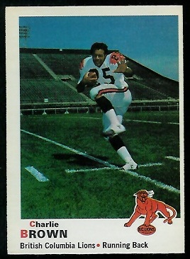 Charlie Brown 1970 O-Pee-Chee CFL football card Charlie Brown 1970 O-Pee-Chee CFL football card