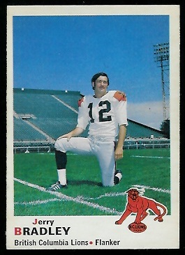 Jerry Bradley 1970 O-Pee-Chee CFL football card