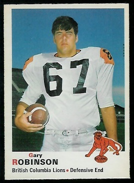 Gary Robinson 1970 O-Pee-Chee CFL football card