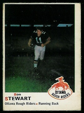 Ron Stewart 1970 O-Pee-Chee CFL football card Ron Stewart 1970 O-Pee-Chee CFL football card