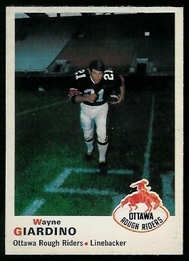 Wayne Giardino 1970 O-Pee-Chee CFL football card