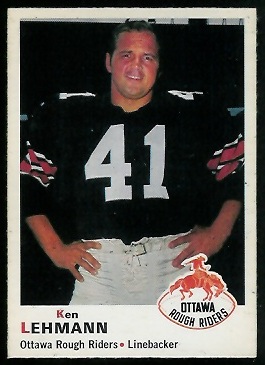 Ken Lehmann 1970 O-Pee-Chee CFL football card