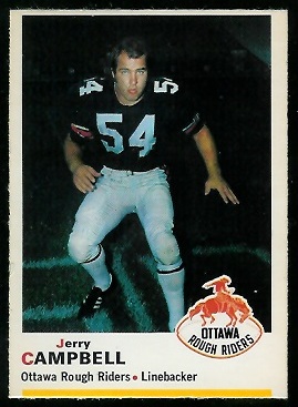 Jerry Campbell 1970 O-Pee-Chee CFL football card