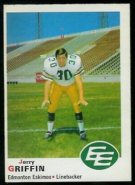 Jerry Griffin 1970 O-Pee-Chee CFL football card