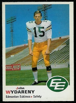 John Wydareny 1970 O-Pee-Chee CFL football card