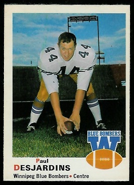 Paul Desjardins 1970 O-Pee-Chee CFL football card