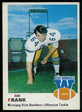 Bill Frank 1970 O-Pee-Chee CFL football card
