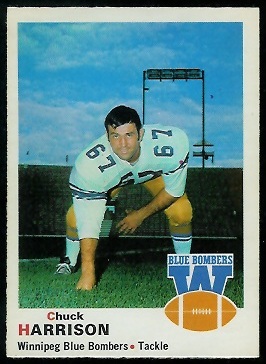 Chuck Harrison 1970 O-Pee-Chee CFL football card
